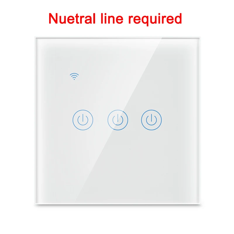 N and L line 3 gang Lonsonho Tuya умный Wifi переключатель RF 433 EU 220V Сенсорная панель 1 2 3 банды беспроводной пульт дистанционного управления Alexa Google Home - Комплект: N and L line 3 gang