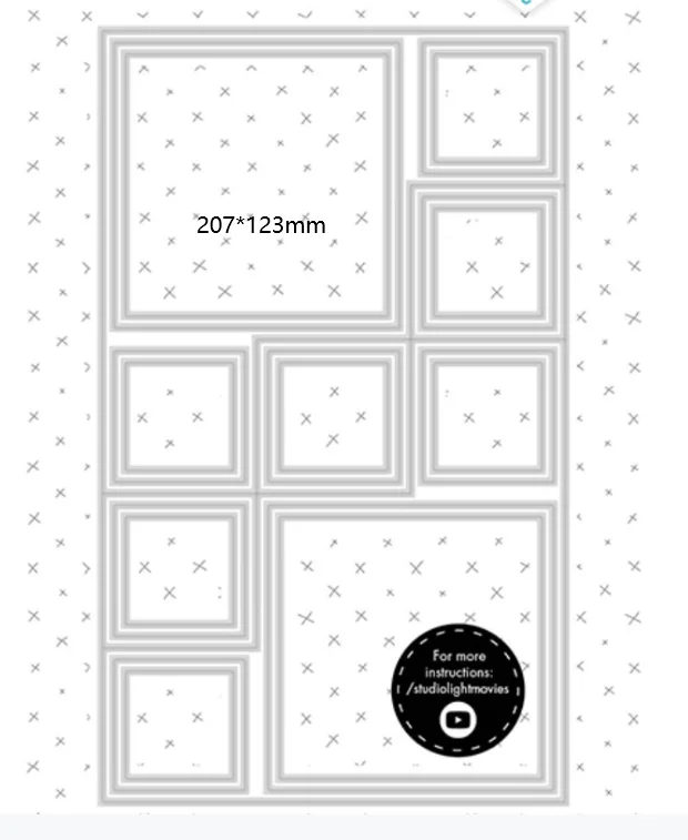 3D Metal cutting dies Essentials Frame 3 cut die mold card Scrapbook paper craft knife mould blade punch stencils | Дом и сад