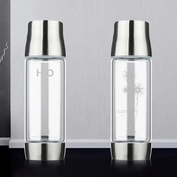 

450ml USB Water Bottles Anti Aging Bottle Intelligent Hydrogen Rich Water Maker Ionizer Generator with Colorful Light Portable