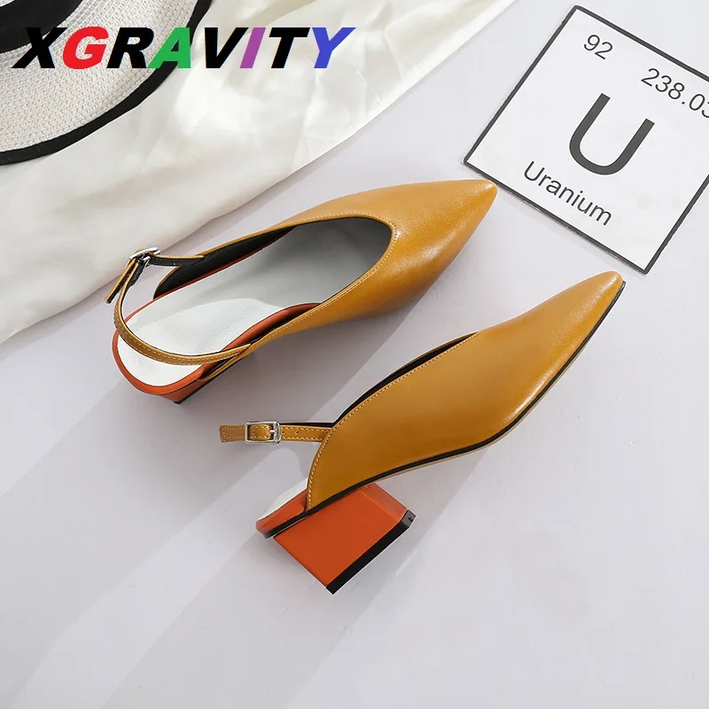 Туфли-лодочки женские Xgravity с острым носком на высоком каблуке V-образным вырезом |