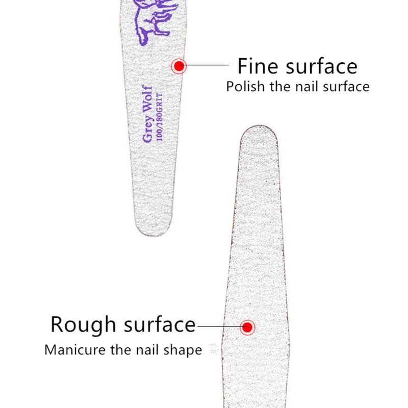 ENNKE 50 шт./лот пилочка для ногтей 100/180 зернистость шлифовальный буферный блок для педикюра маникюрный полировальный лак профессиональные пилочки для ногтей инструмент для красоты