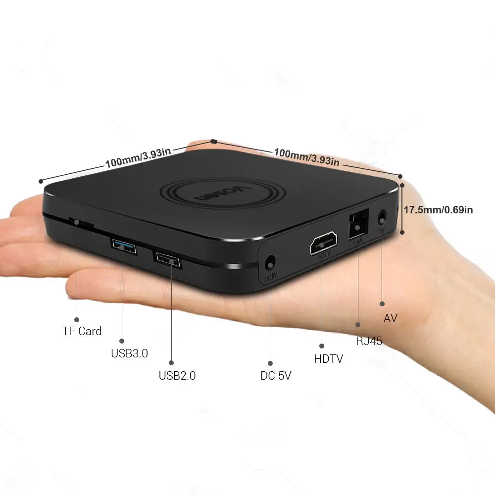 Умная ТВ приставка Mecool Vosen V1 на базе Android 9 0 2 Гб DDR4 16 ПЗУ Amlogic S905X2 4K 3D 4G/5G Wi Fi BT4.0 USB 3