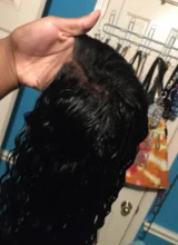 Arándano cabello peruano de la onda de agua peluca T-medio/Derecho de malla con división peluca 100% Remy pelucas de cabello humano para las mujeres negras Prelucked cabello