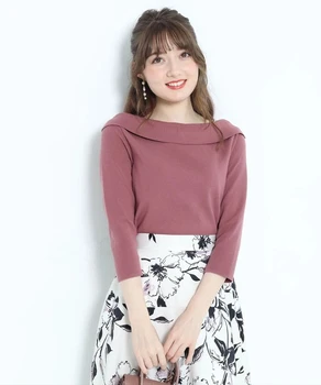 

2020 autumn new women's back lace bow small halter knit sweater mid-length sleeve top solid color pullover