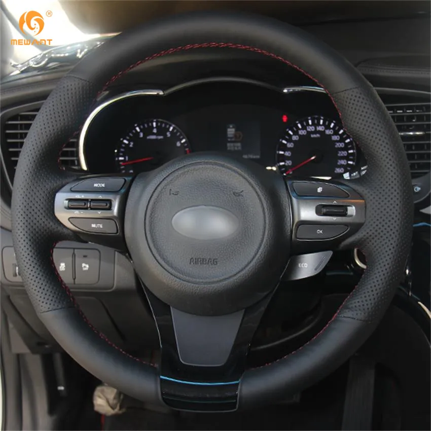 MEWANT черный чехол рулевого колеса автомобиля из искусственной кожи для Kia K5 Optima 2014
