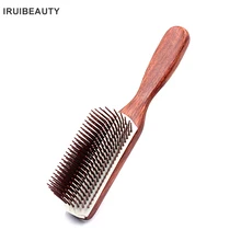 

Professional Hairdressing Wooden Nine-Row Comb Removable Nine-Row Comb High-End Handle Men'S Big Back Oil Head Heat Resistance