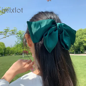 

Big Hair Bow Ties Hair Clips Satin Two Layer Butterfly Bow Hairpin Girl Hair Accessories for Women Bowknot Hairpins