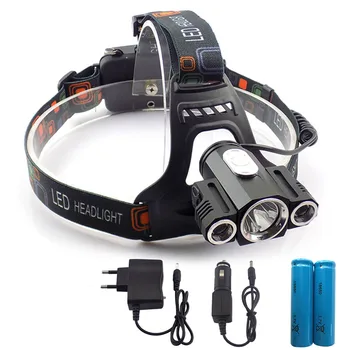 

18650 battery brightest headlamp head Flashlight forehead camping head light torch super bright torches for fishing camping