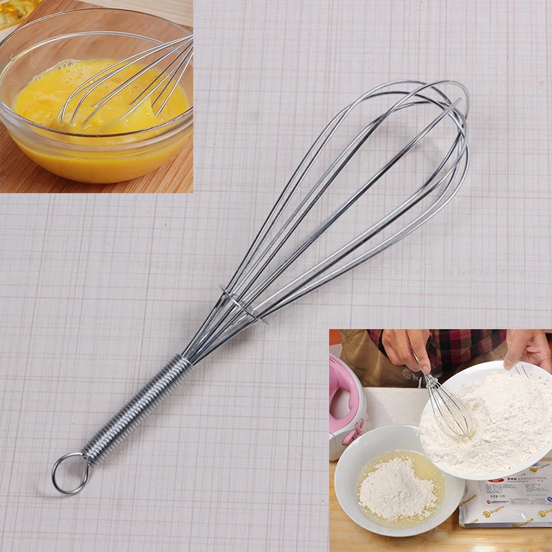 Egg Mixer Stainless Steel Egg Beater Drink Whisk Mixer Foamer Eggs Stirrer Kitchen wuth Mini Handle Mixer Eggs Tools