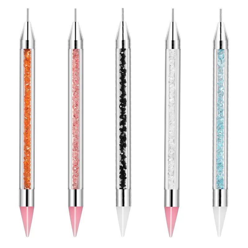 CYSHMILY, 5 цветов, двухконцевая силиконовая насадка для нейл-арта, точечная ручка, хрустальные стразы, инструменты, восковые карандаши, кисточка для ногтей, маникюра