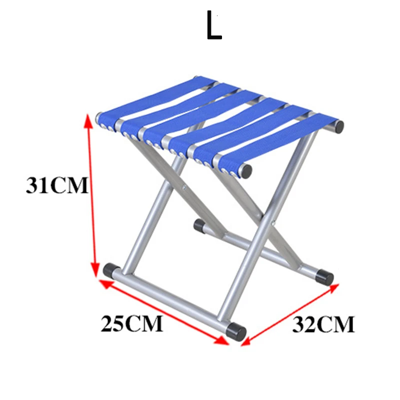 Складной табурет для отдыха на открытом воздухе для взрослых, переносная Военная маленькая Складная скамейка, Сверхлегкий домашний стул для рыбалки, Походное сиденье для пикника - Цвет: L mazastool blue