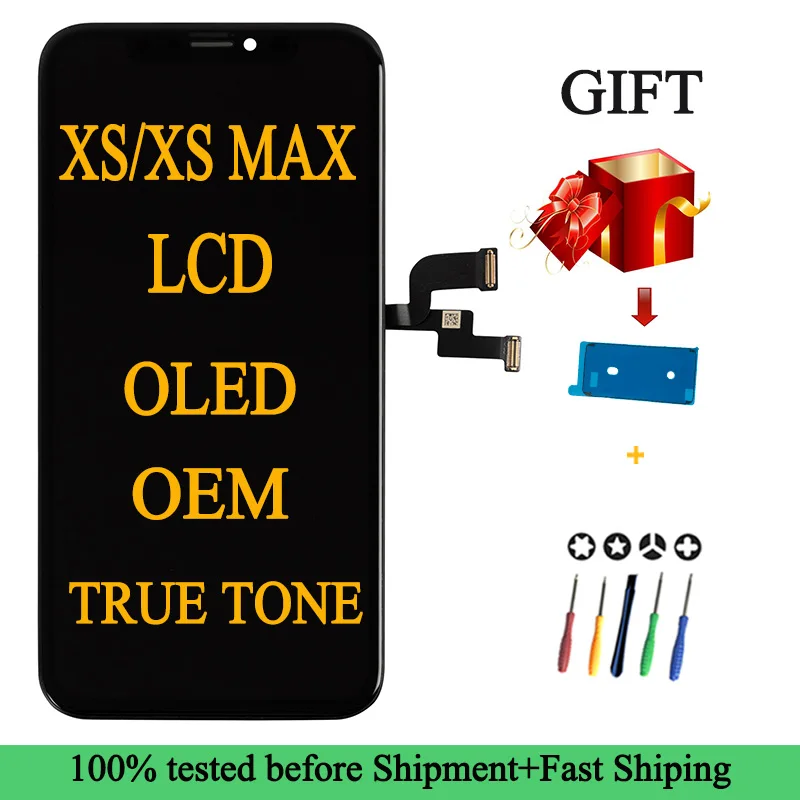 OLED дисплей 6 5 дюйма для iPhone Xs Max сенсорный ЖК экран с заменой Truetone премиум качества