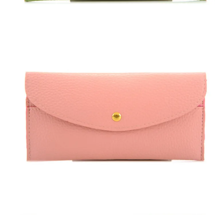 

Wallet Special Offer 2018 New Style Jelly Color Envelope LADY'S Small Card Package Casual Pu Bag Solid Color Carrying