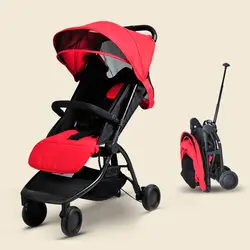Светильник для детской коляски, складная коляска с зонтиком, переносная детская коляска с четырьмя колесами, может лежать и лежать