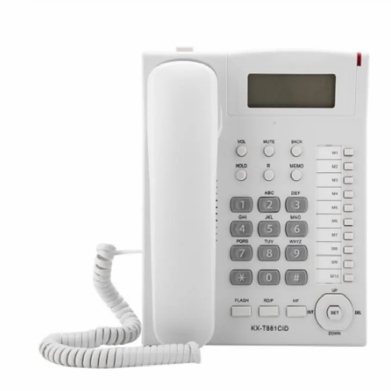Телефонная идентификация звонящего для дома и офиса белая KX-T881 отеля проводная