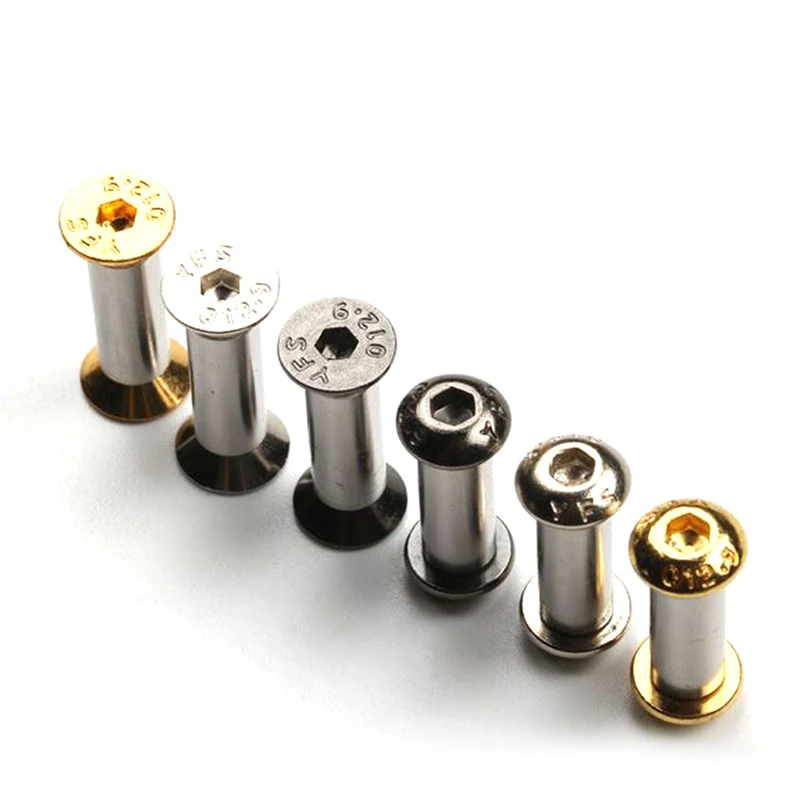 

2Pieces Knives screw Rivet For DIY tools material Knife handle plate Fastening Plum style Furniture processing screw