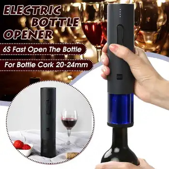 

Portable Electric Red Wine Bottle Opener Cap Stopper Fast Decanter Set Rechargeable Auto Corkscrew Foil Cutter Cork Out Tool