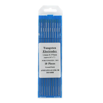 

TIG Welding Tungsten Electrodes Pure Tungsten (Green, WP) 10-Pack