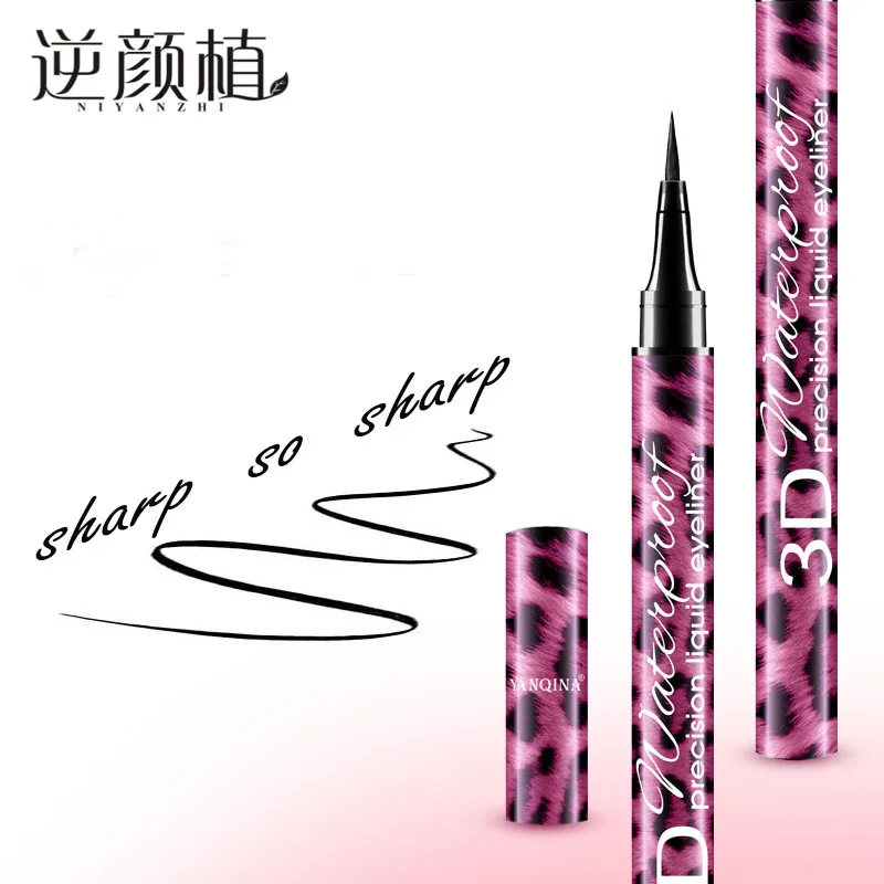 

2020 Red Leopord Pattern Eyeliner Quick-Dry Waterproof Not Smudge Makeup Beginners Makeup Eyeliner Liquid Liquid Eyeliner