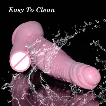 YOCY Huge Horse Dildo Pink Silicone Realistic Animal Penis With Sucker Anal Butt Plug Sex Toy For Women Men 18+ Masturbator 6