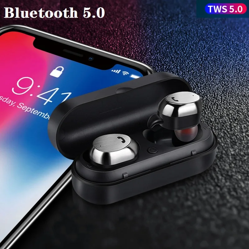 M9 True беспроводные TWS V5.0 Bluetooth наушники 3D стерео Hifi мини спортивные наушники вкладыши для зарядки IPhone Runing