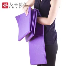 Am Йога легко носить складные ПВХ коврики для йоги для фитнеса безвкусный пилатес тренажерный зал