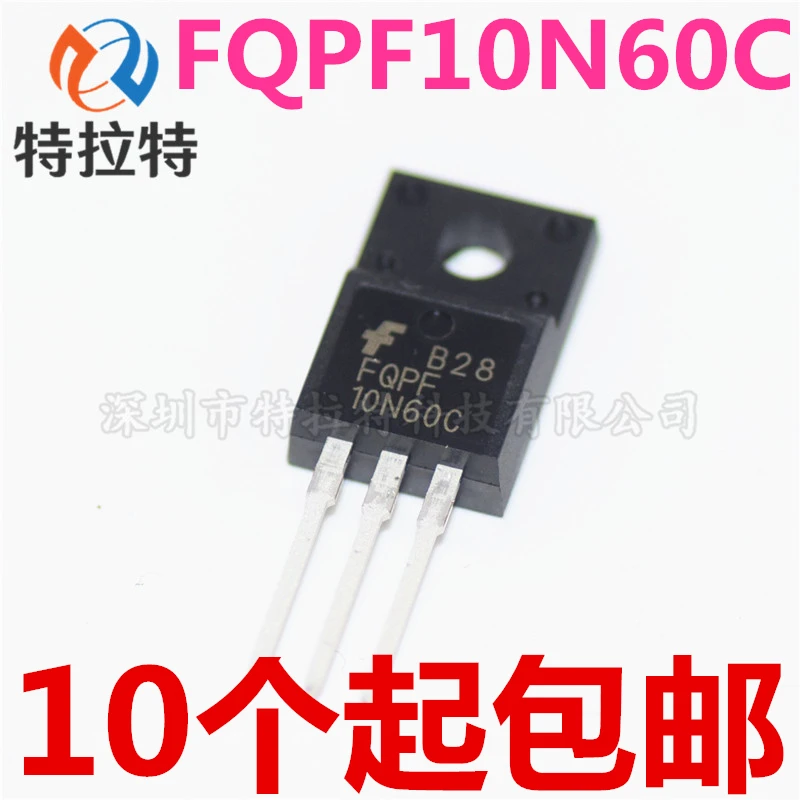 100% New&amporiginal FQPF10N60C 10N60 10A 600V TO-220 MOSFET MOS | Электроника