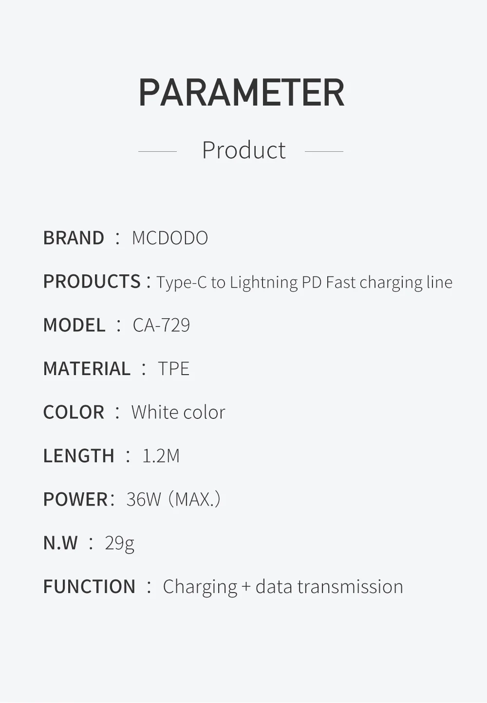 Mcdodo для usb c к lightning Кабель pd Быстрая зарядка для iPhone xs max xr 8 7 6s plus 11 pro max apple ipad pro быстрое зарядное устройство 1 м