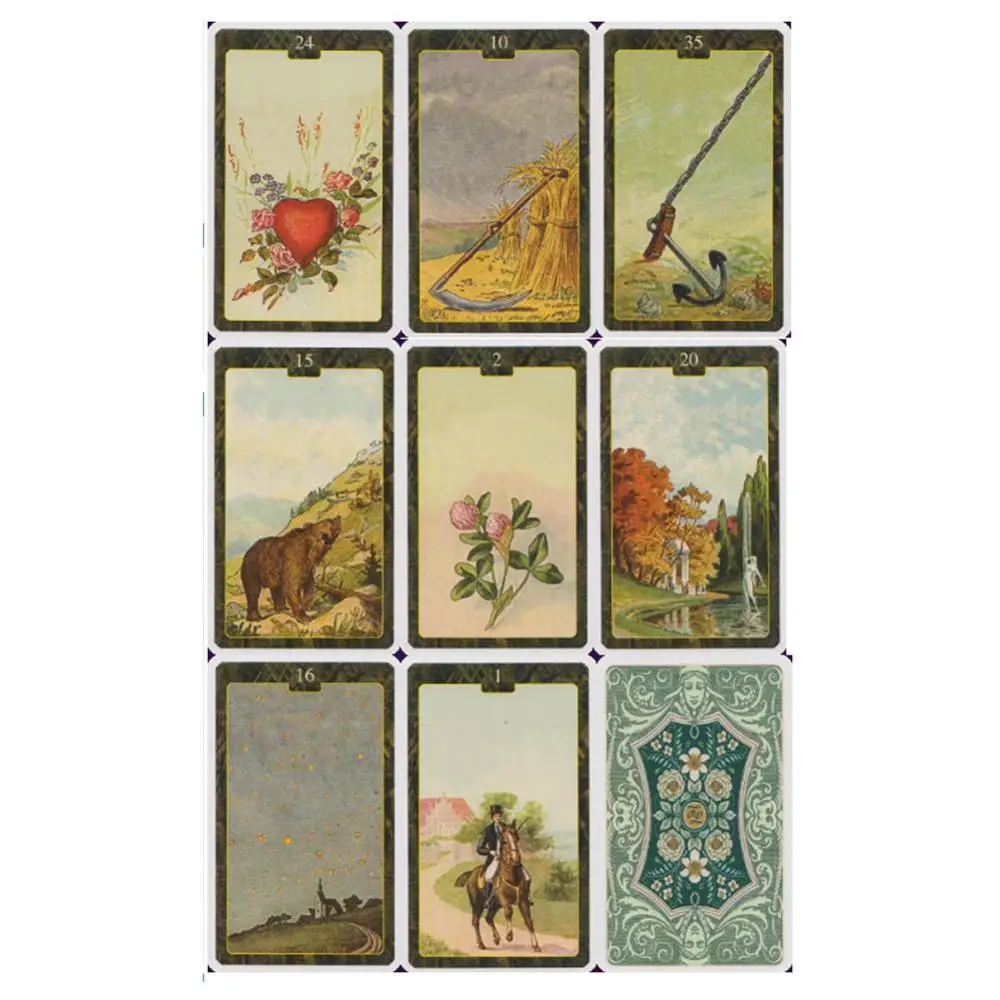 36 шт. Lenormand Oracle Cards Deck прочные Таро карты руководство гадание Fate Board игра для женщин