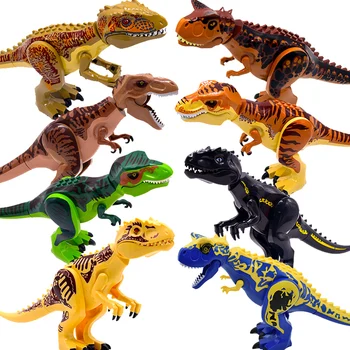 

Jurassic World 2 Building Blocks Dinosaurs Figures Bricks Tyrannosaurus Rex Indominus Rex I-Rex Assemble Kids Toys