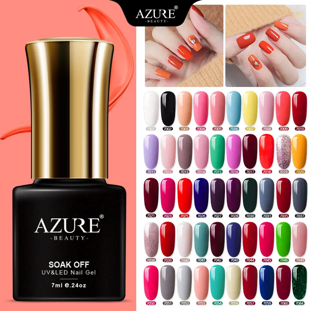 Azure beauty Блестящий Гель лак замачиваемый УФ/светодиодный долговечный