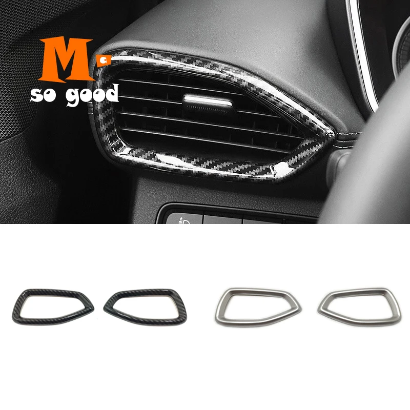Матовый/карбоновый АБС-пластик для Hyundai Santa FE 20182019 левый и правый отверстия