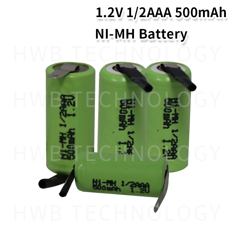 4 шт./лот KX Оригинальный Новый 1 2 в 1/2AAA 400 мАч Ni-MH 1/2 AAA аккумулятор с контактами