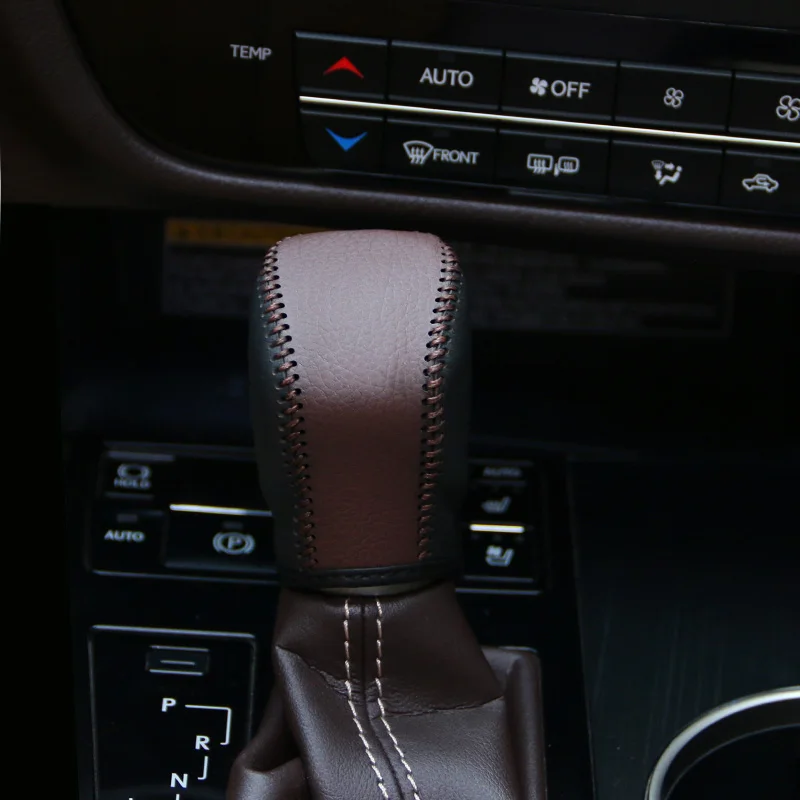 Lsrtw2017 натуральная кожа автомобиля рычаг передач подлокотник подходит для Lexus RX200t 450h RX300 - Название цвета: gear lever cover 1