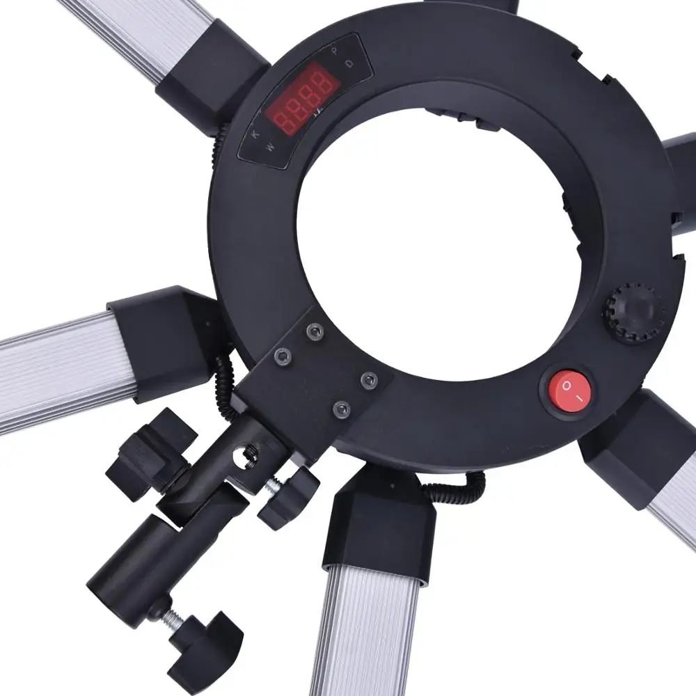 FOSOTO 35 Inches Led Star Ring Light 120W Multimedia Extreme Ring Video Photography Lamp With Tripod For Camera Makeup Youtube