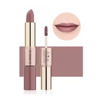 

2 in 1 Matte Lipstick +Lip Gloss Lips Makeup Waterproof Colors Choose 12 P7B1
