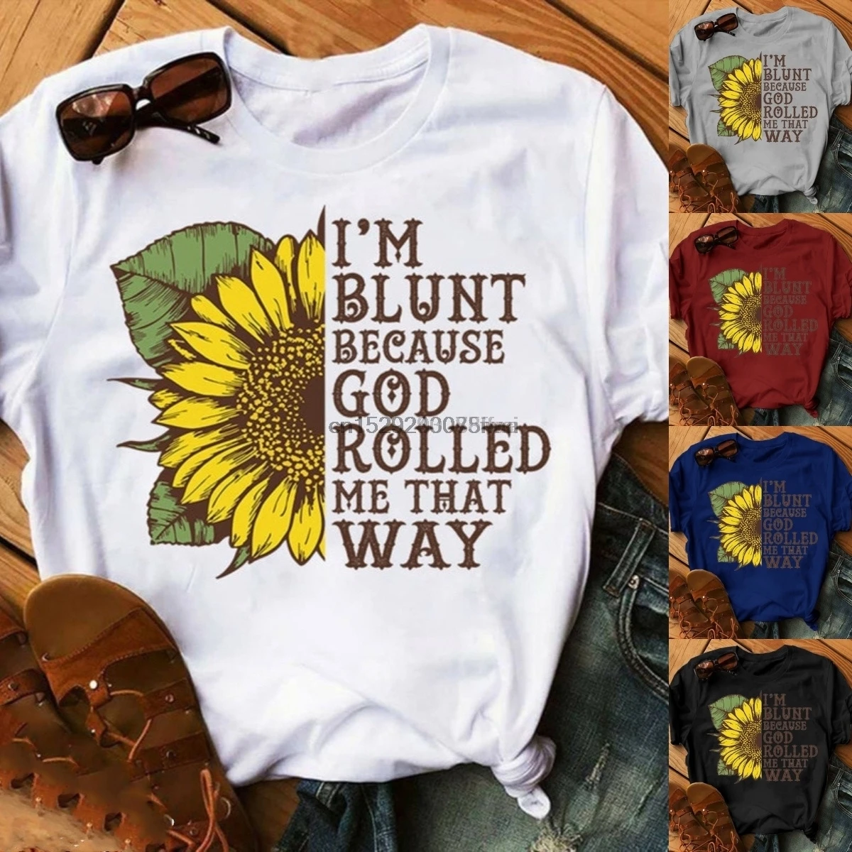 Я тупой потому что Бог проката мне зот WoY футболка со смешным буквенным с принтом