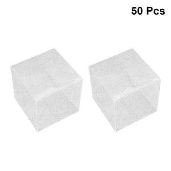

50pcs Plastic Macaron Boxes Clear Transparent Macarons Packaging Storage Boxes Cake Packing Box Party Supplies For Cookies Donut