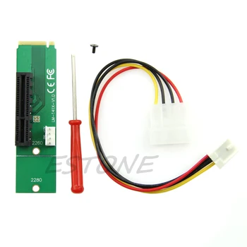 

PCI-E 4X Female to NGFF M.2 M Key Male Adapter Power Cable with Converter Card