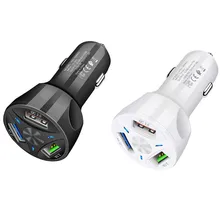 3 порта USB Автомобильное зарядное устройство 2.1A 3USB Быстрая зарядка QC 3,0 Автомобильное зарядное устройство для IPhone X samsung Xiaomi быстрая USB зарядка