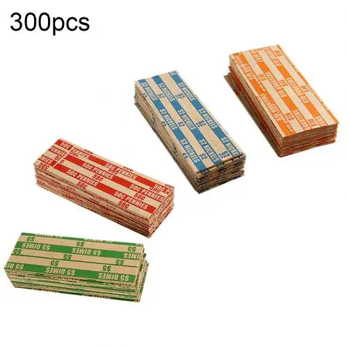 300pcs 300/500/600/1000 шт крафт Бумага процентов долларовая Монета обертки шоколада в Вертикальную Полоску сумка для хранения подарок завернуто в хранения - Цвет: 300pcs