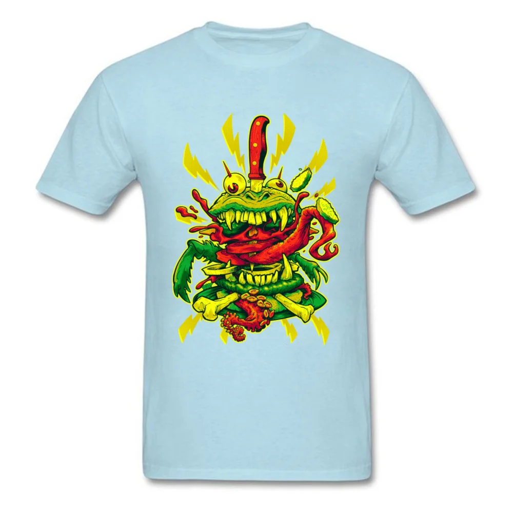 O Neck BEASTBURGER_8926 Pure Cotton Men T-Shirt Casual Short Sleeve Tees Cute Casual Tee-Shirt Top Quality BEASTBURGER_8926 light