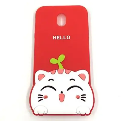 Red Hello Cat Чехол для samsung J5 чехол милый 3D мультяшный Минни Кот Ститч силиконовый чехол для samsung Galaxy J3, J5, J7 года Pro EU чехол - Цвет: Red Hello Cat