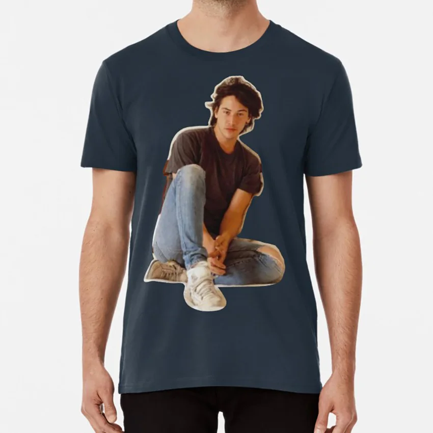 Dreamy Keanu футболка keanu reeves bill и ted keanu ted theodore logan bill teds отличные Приключения young keanu reeves young - Цвет: Тёмно-синий