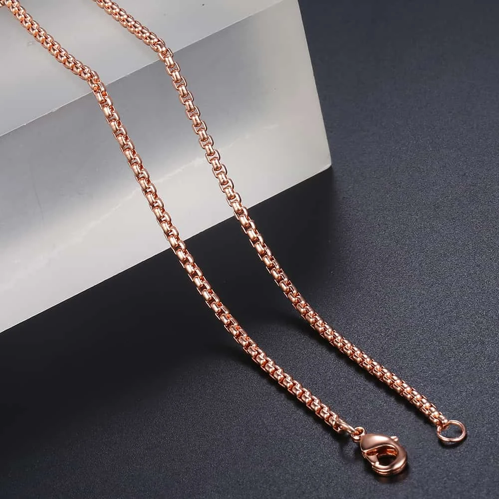 28 inch rose gold chain Outlet