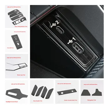 

Black Stainless Steel Window Glass Lifting Buttons Frame Decoration Cover Trim For Audi Q3 2019 Car Styling Gear Shift Decals