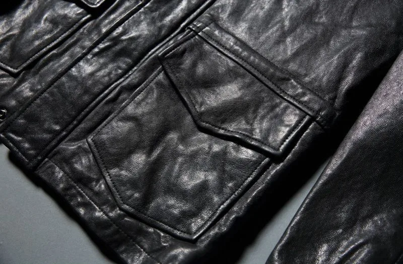 Мужская толстовка размера плюс 5XL, куртка из натуральной кожи для охоты, Повседневная байкерская куртка с карманами, роскошная осенне-зимняя мотоциклетная кожаная куртка