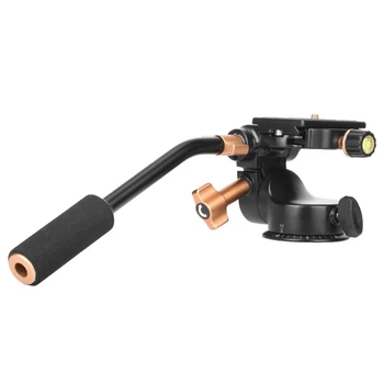 

Quality Aluminum Camera Tripod Ball Head Support Hydraulic 3-Way Fluid Head Rocker Arm for Canon Nikon Sony Fujifilm Dslr Camera