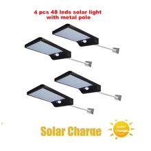 2/4pcs 48 LED Solar Powered Wall Lamp PIR Motion Sensor Waterproof Light Bulb Garden Light Outdoor Path Security 3 Sided Luminou 2/4pcs 48 LED Solar Powered Wall Lamp PIR Motion Sensor Waterproof Light Bulb Garden Light Outdoor Path Security 3 Sided Luminou