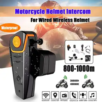 

NEW Waterproof Multi BT Interphone 1000M Motorcycle bluetooth Helmet Intercom Intercomunicador Moto Interfones Headset FM MP3